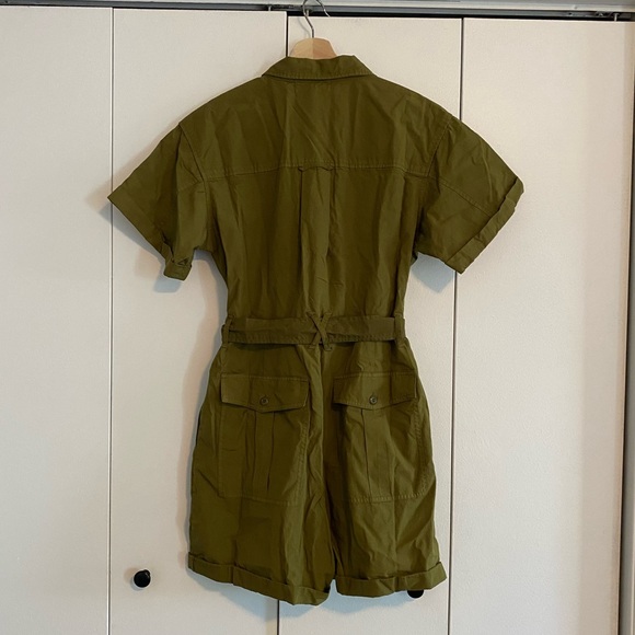 LAST CHANCE! 🔥 NWT Alex Mill Safari Short Jumpsuit in Golden Olive sz M - Picture 9 of 9